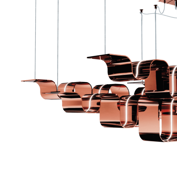 Ribon Suspension Lamp Rose Gold - Image 5