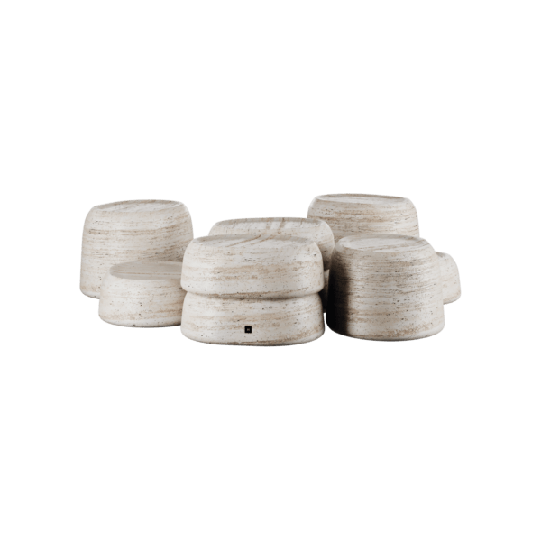 Fifih Side Tables Travertine Set of 10