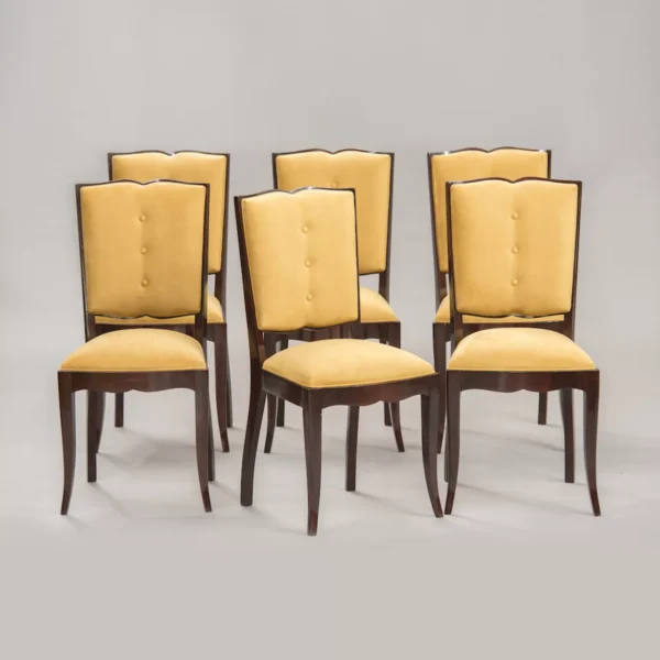 French Art Deco Vintage Dining Chairs - Image 8