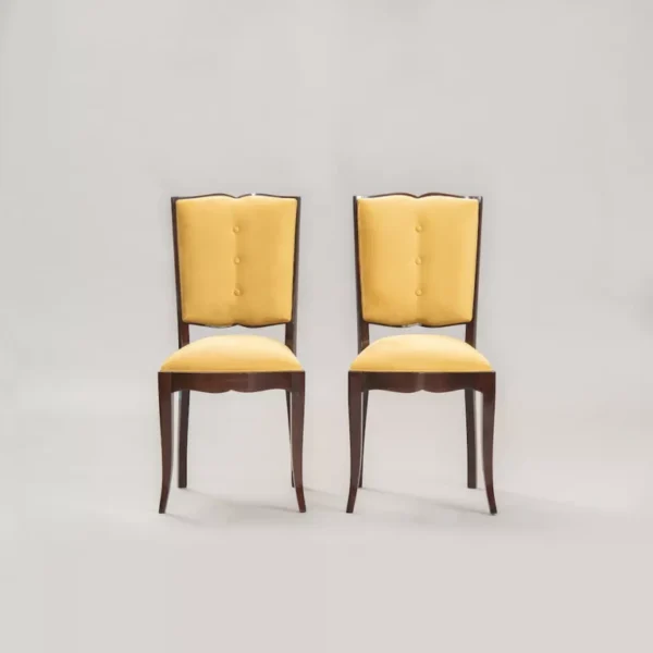 French Art Deco Vintage Dining Chairs - Image 4