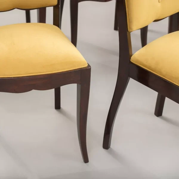 French Art Deco Vintage Dining Chairs - Image 7