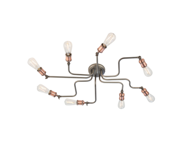 Hallie 8 Ceiling Light Aged Copper - Image 3