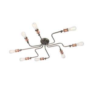 Hallie 8 Ceiling Light Aged Copper