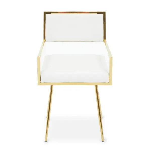 Hamil Ivory Faux Leather Dining Chair