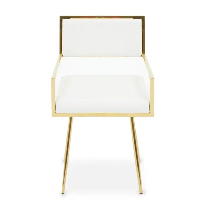 Hamil Ivory Faux Leather Dining Chair