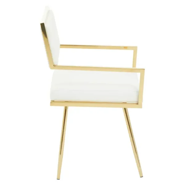 Hamil Ivory Faux Leather Dining Chair2