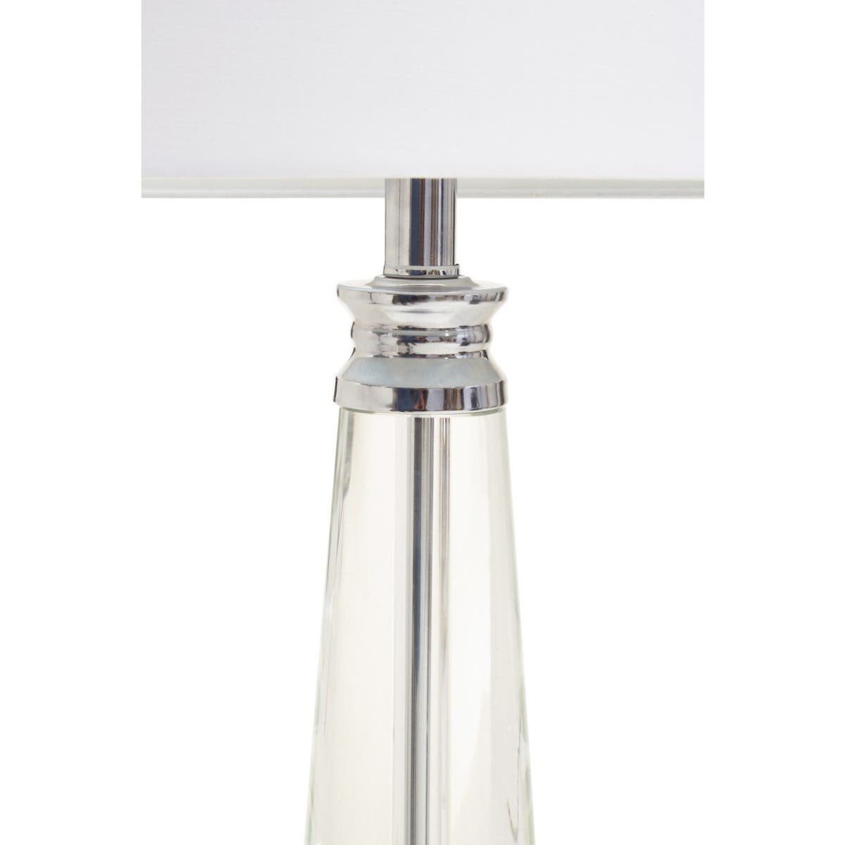 Velmora Clear Crystal Table Lamp With Chrome Base Velmora Clear Crystal Table Lamp With Chrome Base