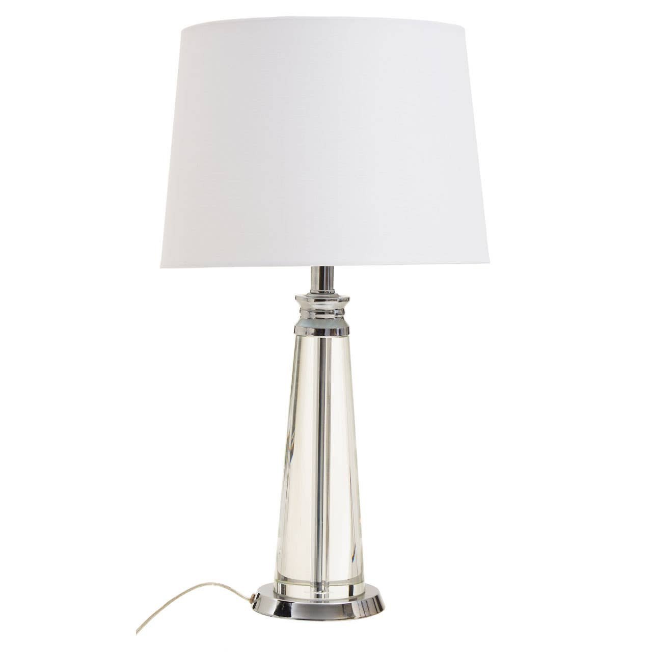 Velmora Clear Crystal Table Lamp With Chrome Base Velmora Clear Crystal Table Lamp With Chrome Base