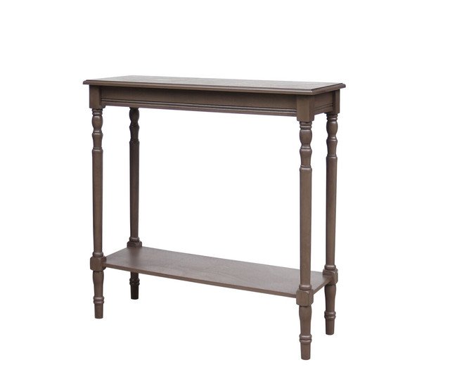 Le Heritage Dark Brown Rectangular Wooden Console Table