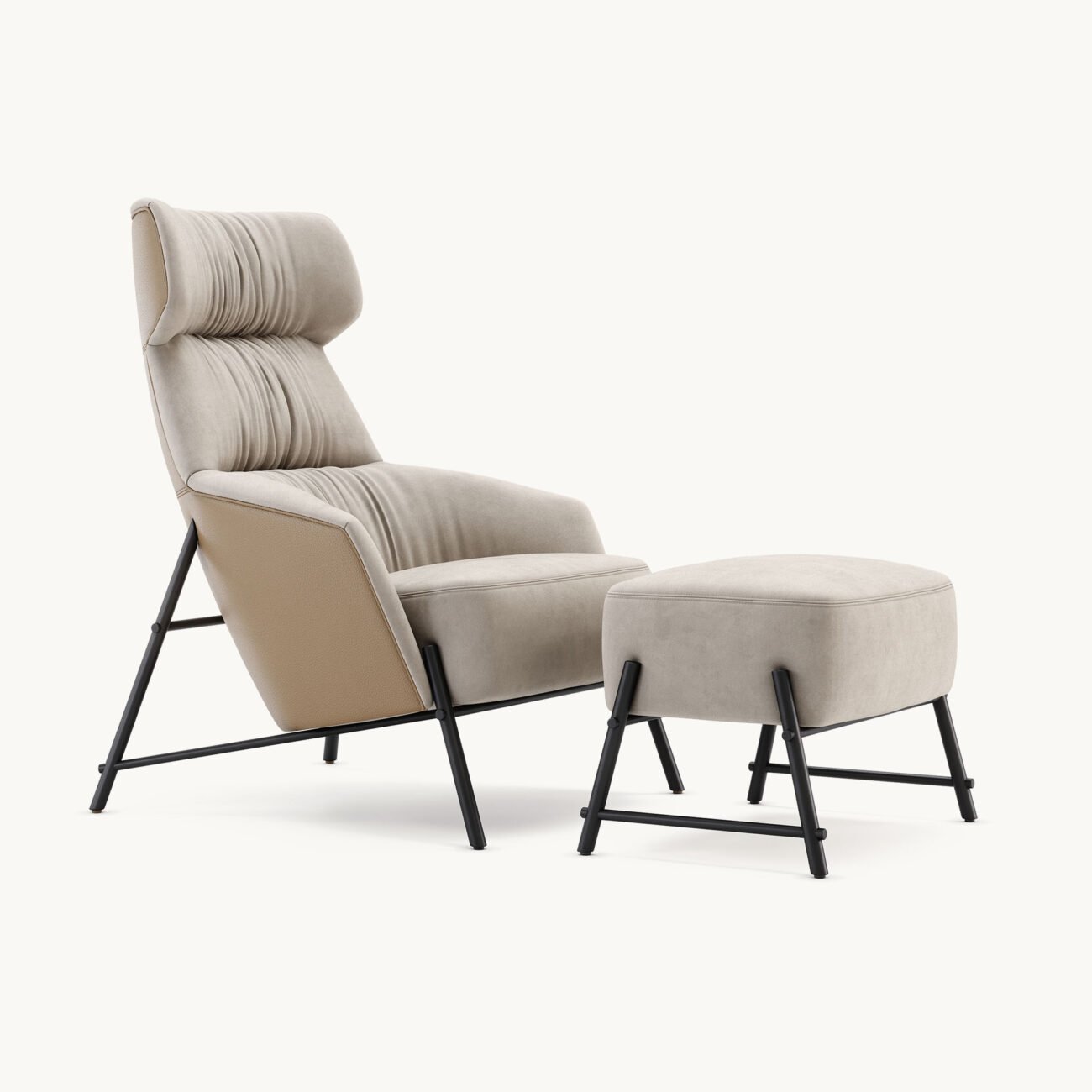 Hubert Armchair/Ottoman