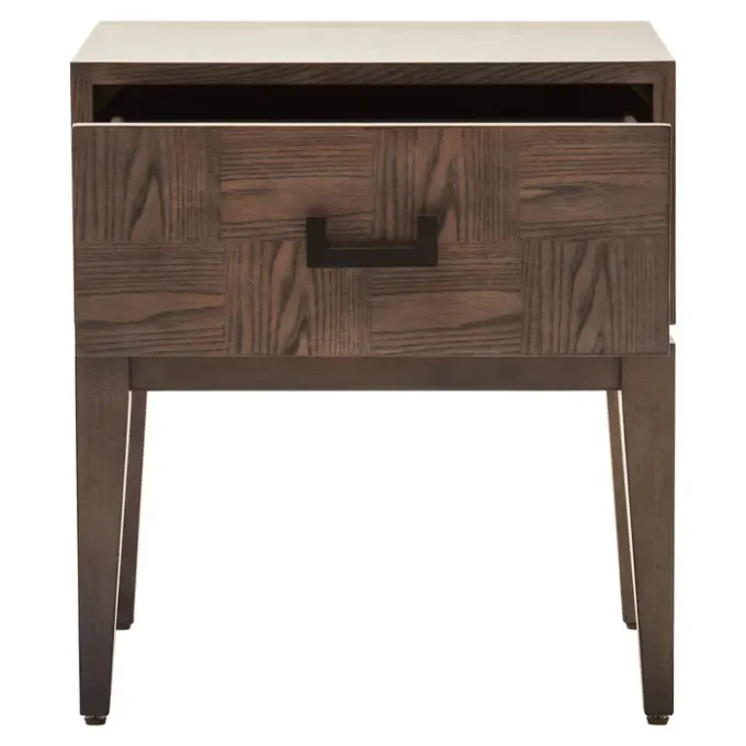 Imario One Drawer Antique Grey Side Table2