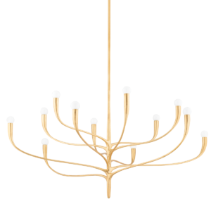 Labra Chandelier Gold Leaf