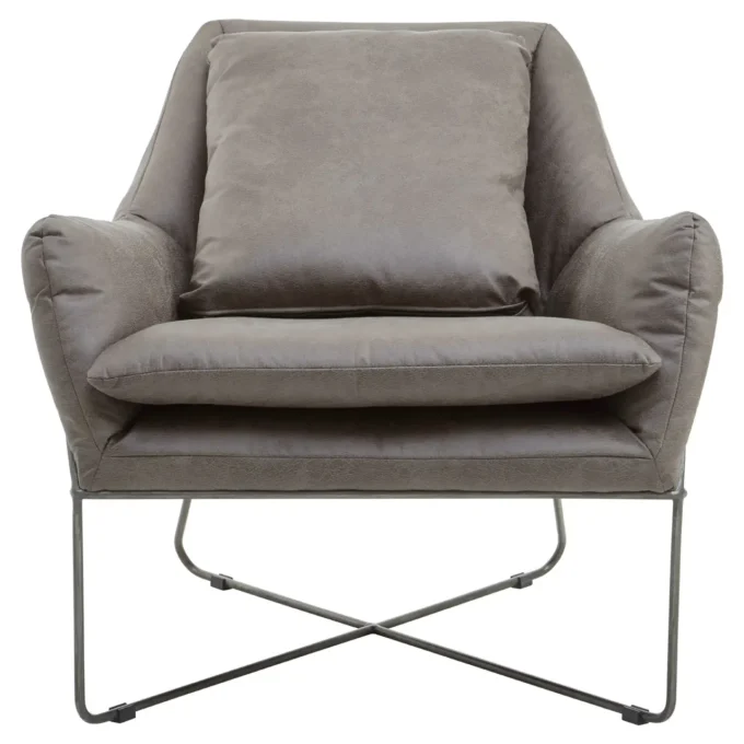 Lang Grey faux leather Chair