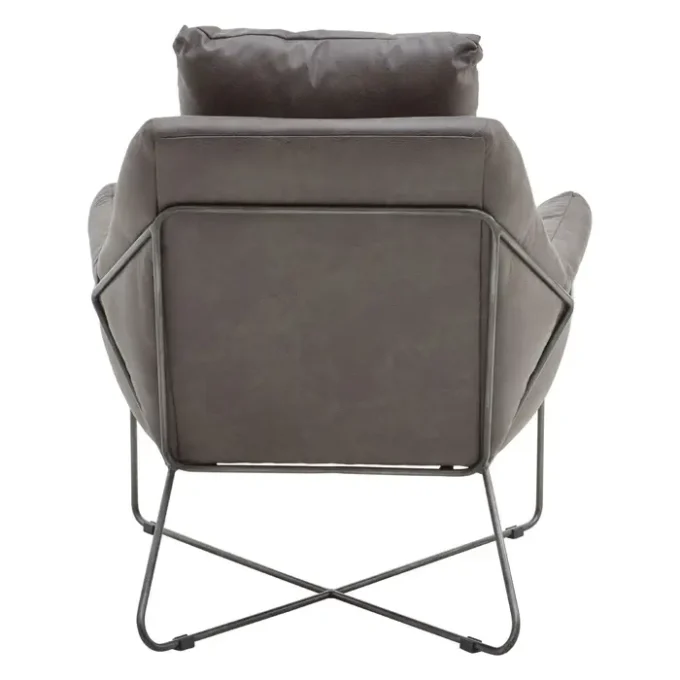 Lang Grey faux leather Chair3