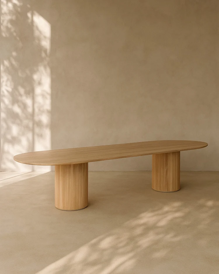 Lantine 320 Dining Table - Pill Shaped - Ash Oak Lantine 320 Dining Table - Pill Shaped - Ash Oak