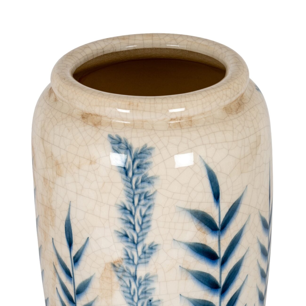 Large Blue Flora Tall Olpe Vase Large Blue Flora Tall Olpe Vase