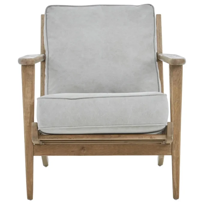 Larie Grey Linen oak frame Armchair