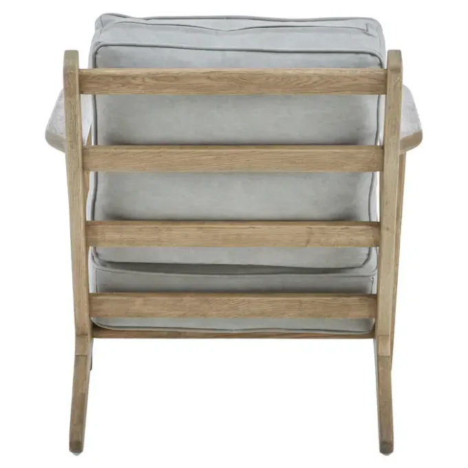 Larie Grey Linen oak frame Armchair3
