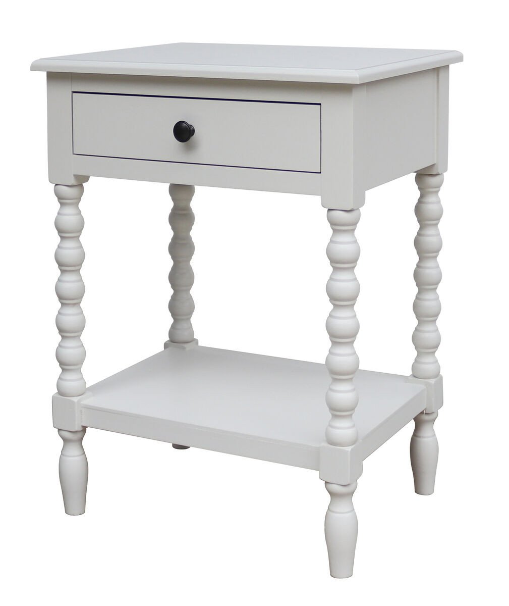 Le Heritage One Drawer Bobble Detail Ivory Wooden Bedside Table Le Heritage One Drawer Bobble Detail Ivory Wooden Bedside Table