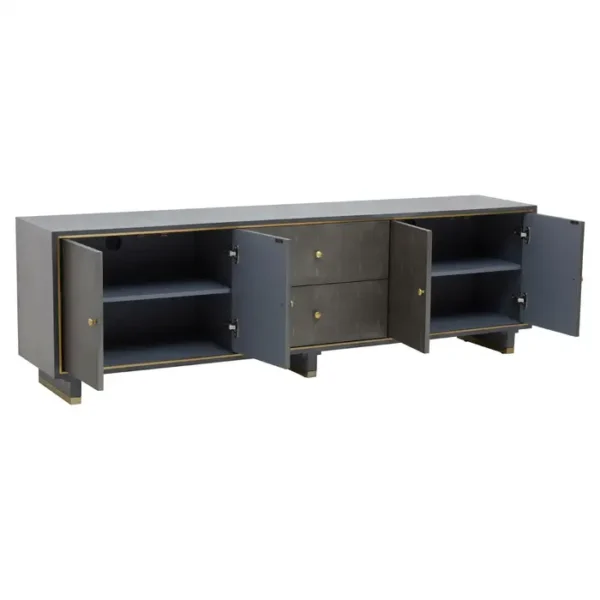 Leski Grey Shagreen Effect Media Unit1