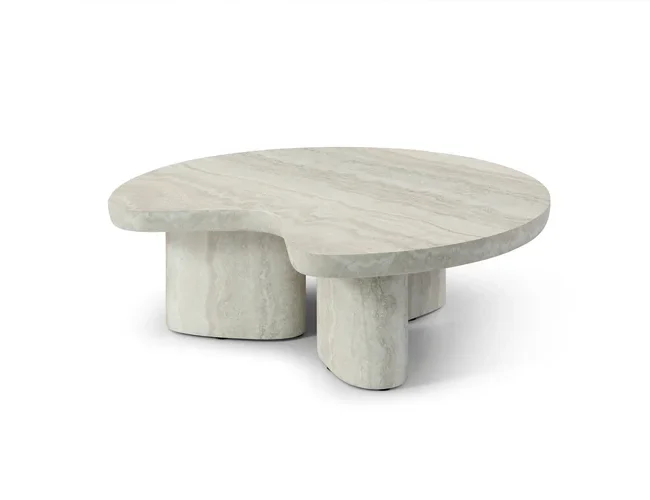 Lilac Coffee Table - Faux Travertine