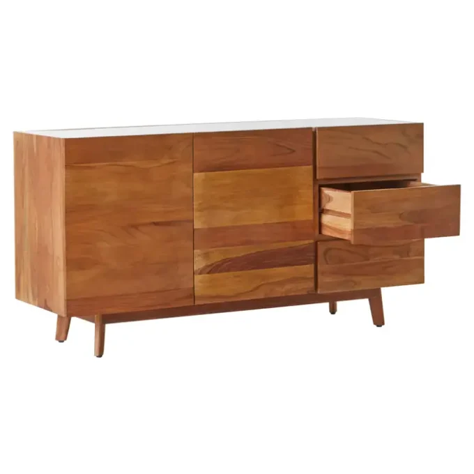 Lisbury 2 Door White Marble Media Unit1