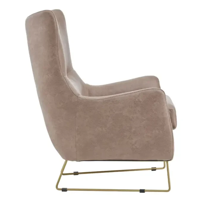 Ludgate Brown faux leather Armchair2