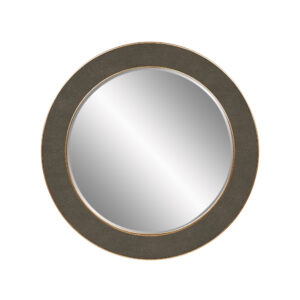 Hampton Mirror, Round | Grey Shagreen