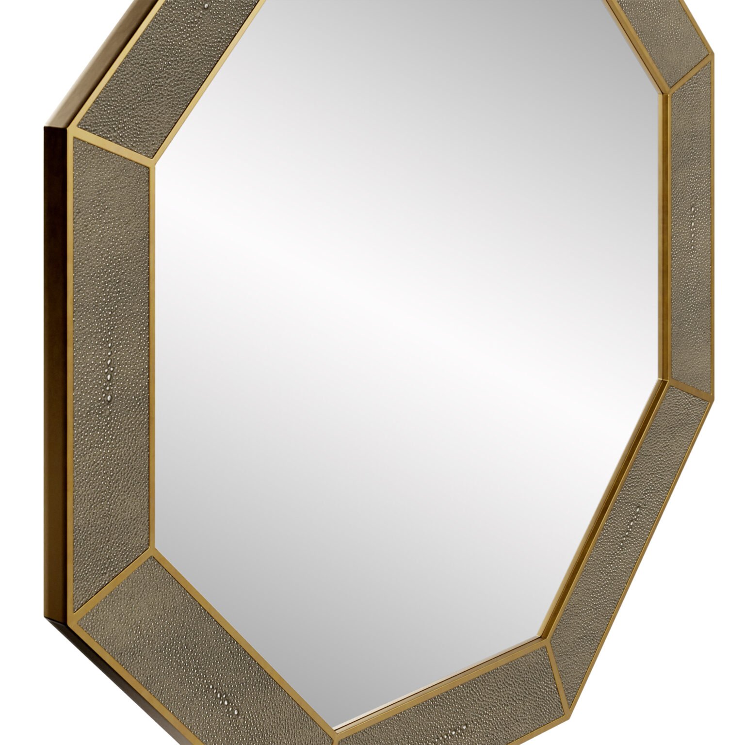 Hampton Mirror, Octagon | Grey Shagreen