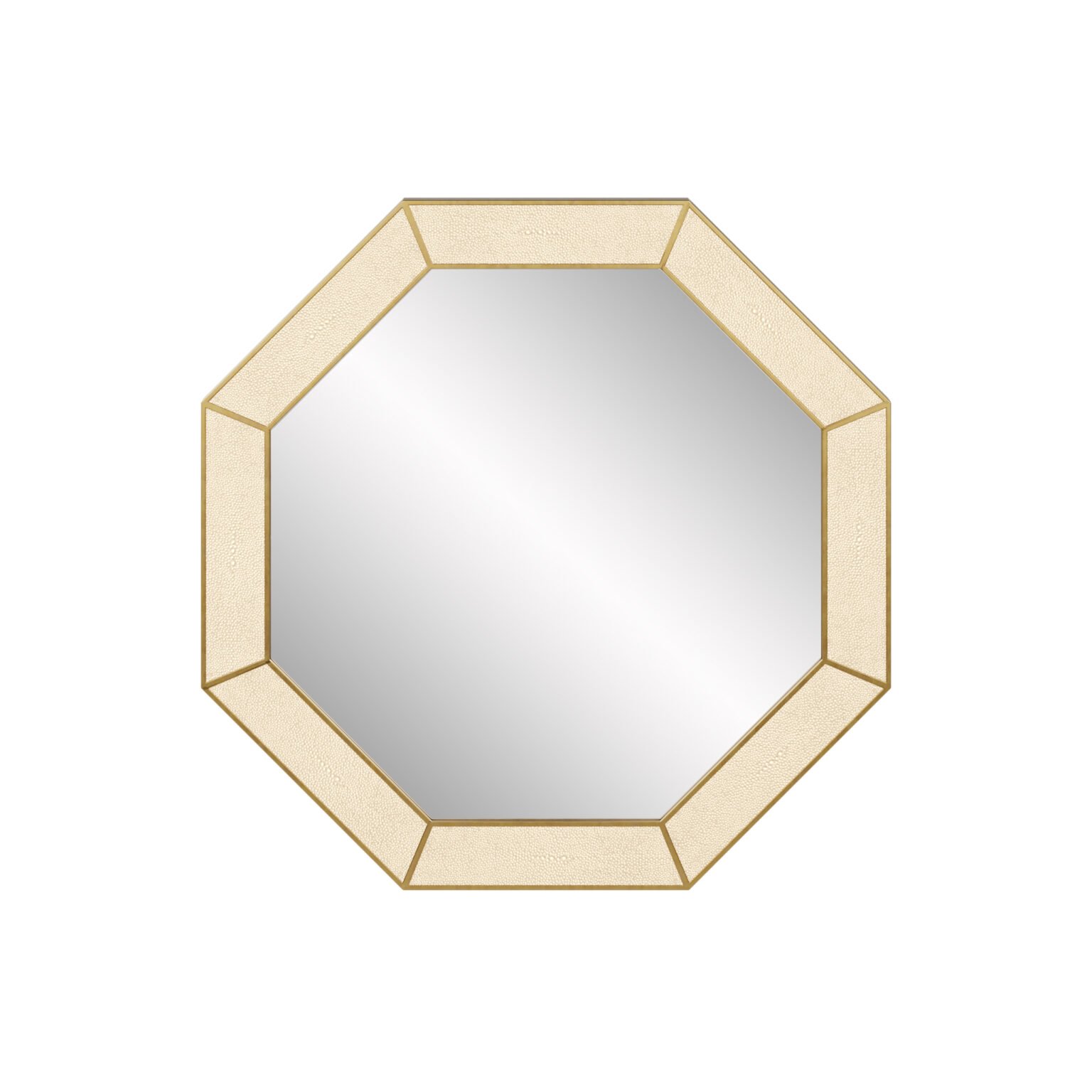 Hampton Mirror, Octagon | Ivory Shagreen
