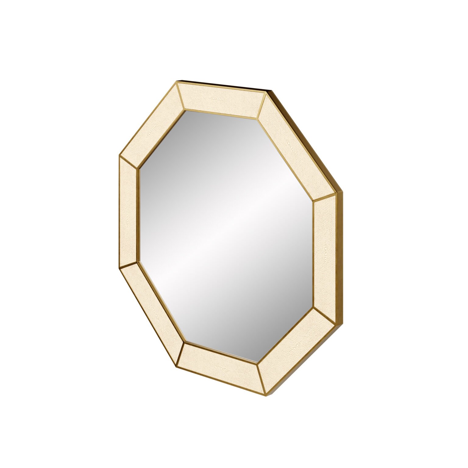Hampton Mirror, Octagon | Ivory Shagreen