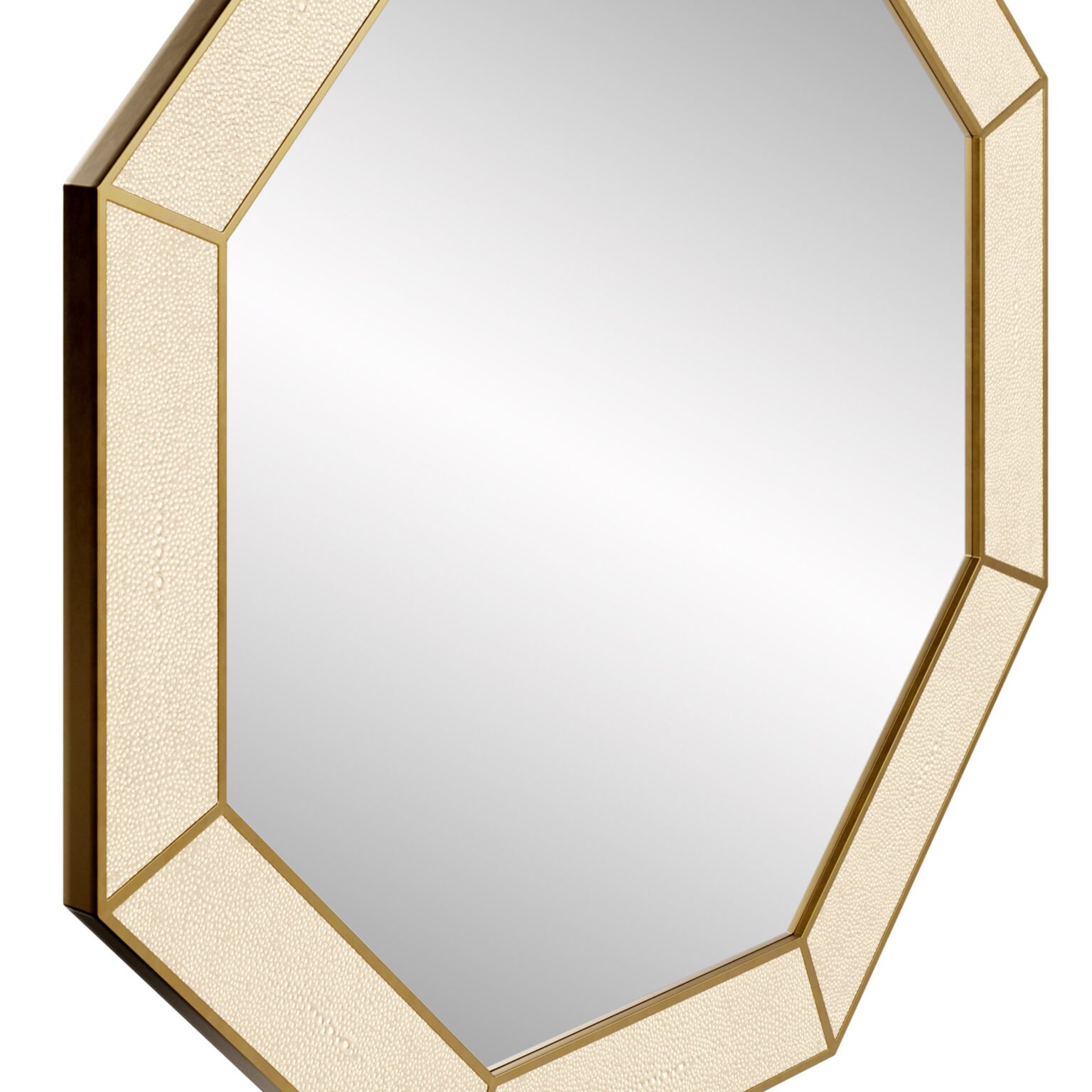 Hampton Mirror, Octagon | Ivory Shagreen