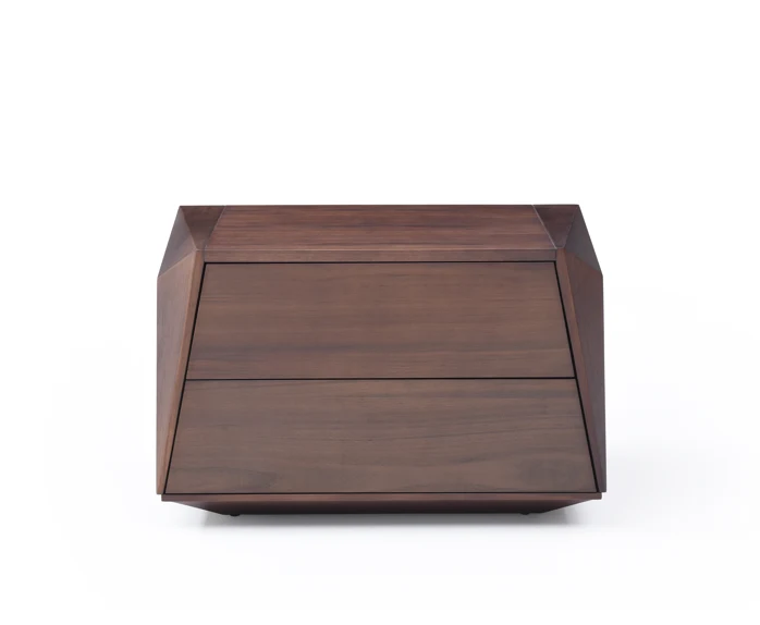 Madon Wide Bedside Table 700mm - Walnut Madon Wide Bedside Table 700mm - Walnut
