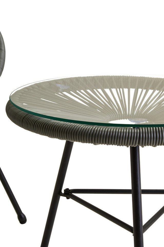 Mame Grey 3 Piece Rattan Patio Set Mame Grey 3 Piece Rattan Patio Set