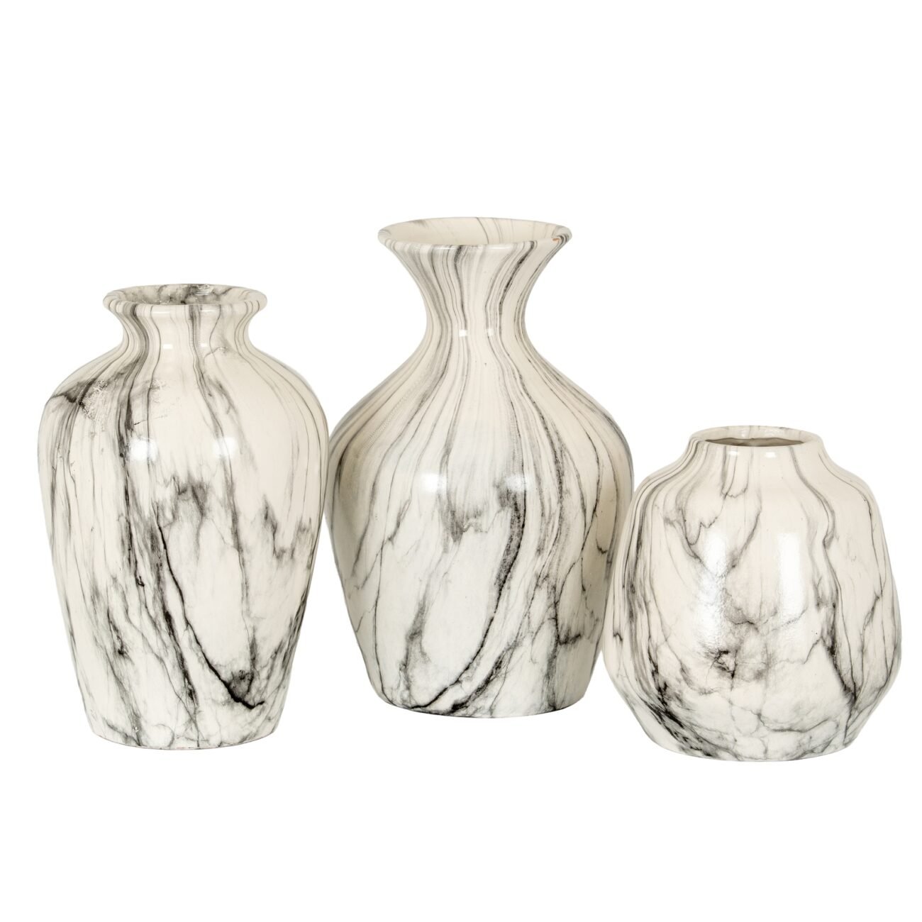 Marble Effect Olpe Vase