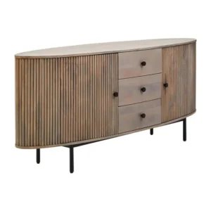 Marcello Three Drawer Grey Mango Wood Sideboard