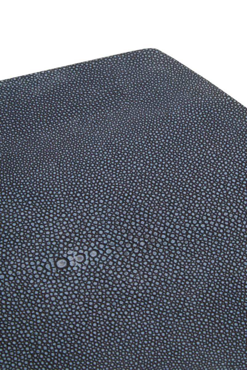 Mardona Blue Shagreen Effect Side Table Mardona Blue Shagreen Effect Side Table