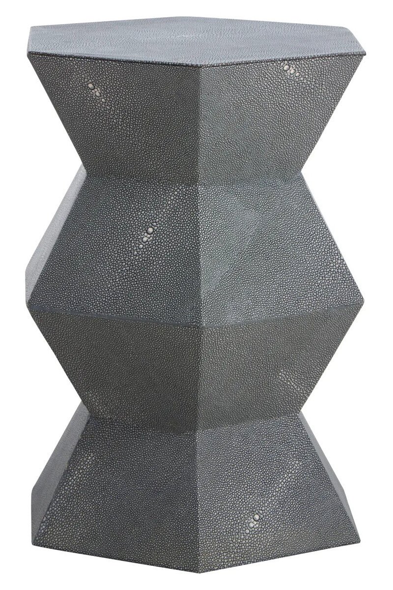 Mardona Blue Shagreen Effect Side Table Mardona Blue Shagreen Effect Side Table