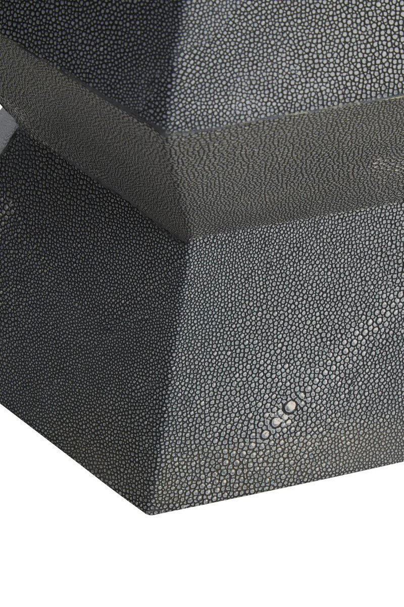 Mardona Blue Shagreen Effect Side Table Mardona Blue Shagreen Effect Side Table