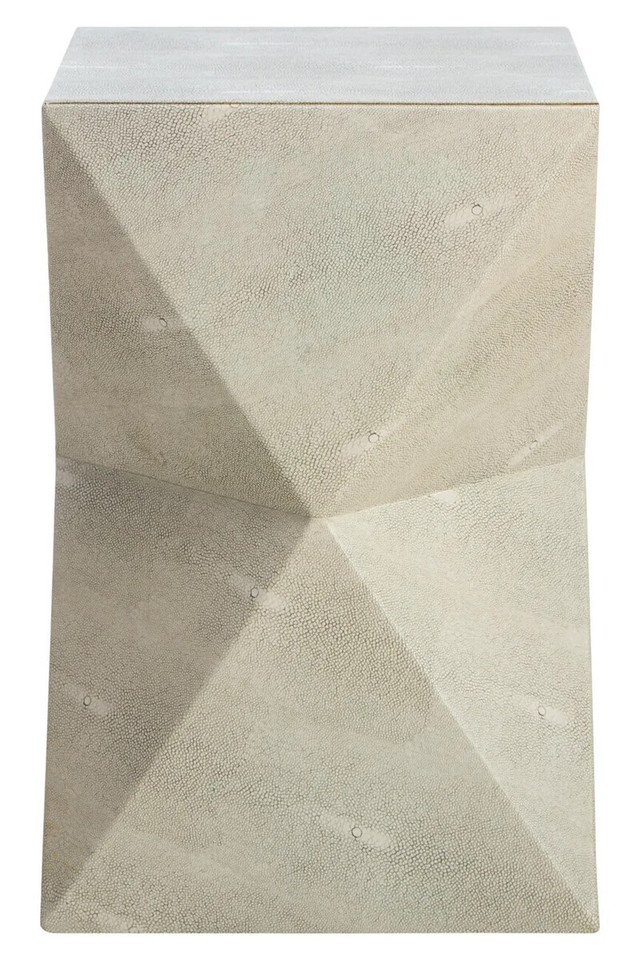 Mardona Grey Shagreen Effect Side Table Mardona Grey Shagreen Effect Side Table