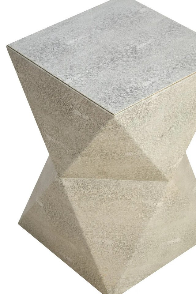 Mardona Grey Shagreen Effect Side Table Mardona Grey Shagreen Effect Side Table