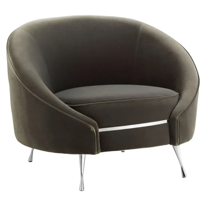 Martson Grey Velvet Armchair1