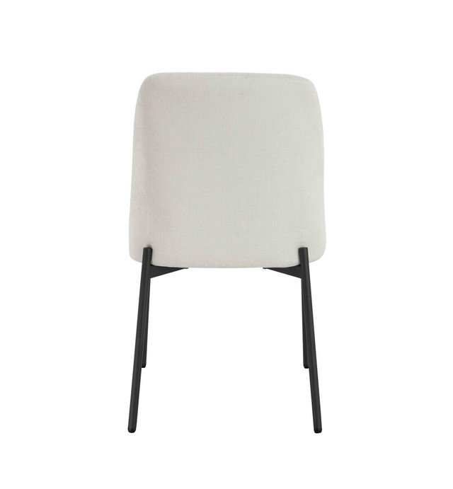 Maxell Set of 2 Light Beige Textured Fabric Dining Chairs Maxell Set of 2 Light Beige Textured Fabric Dining Chairs