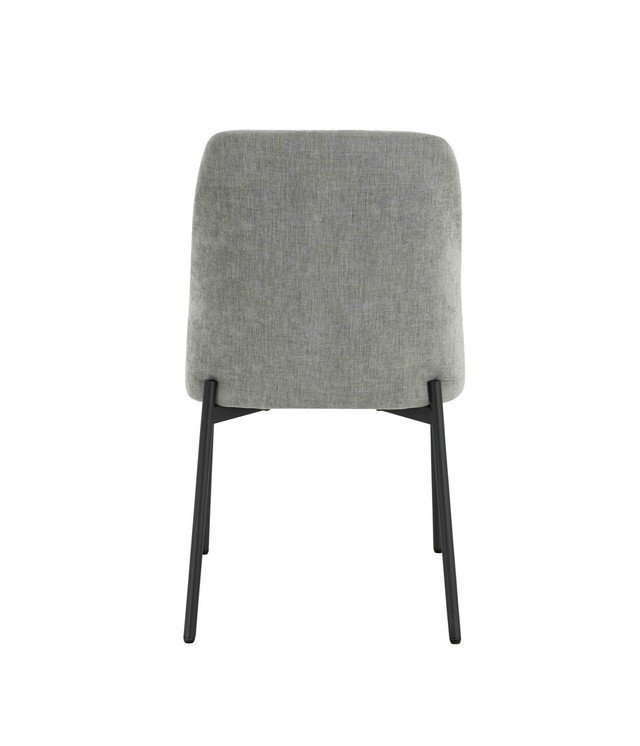Maxell Set of 2 Light Grey Textured Fabric Dining Chairs Maxell Set of 2 Light Grey Textured Fabric Dining Chairs