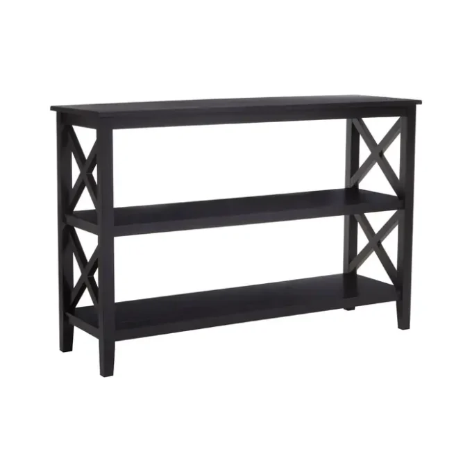 Mayfair Three Shelf Large Black Bookcase1