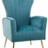 Mediere Green Velvet Accent Chair With Gold Finish Legs