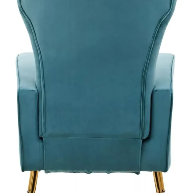 Mediere Green Velvet Accent Chair With Gold Finish Legs2
