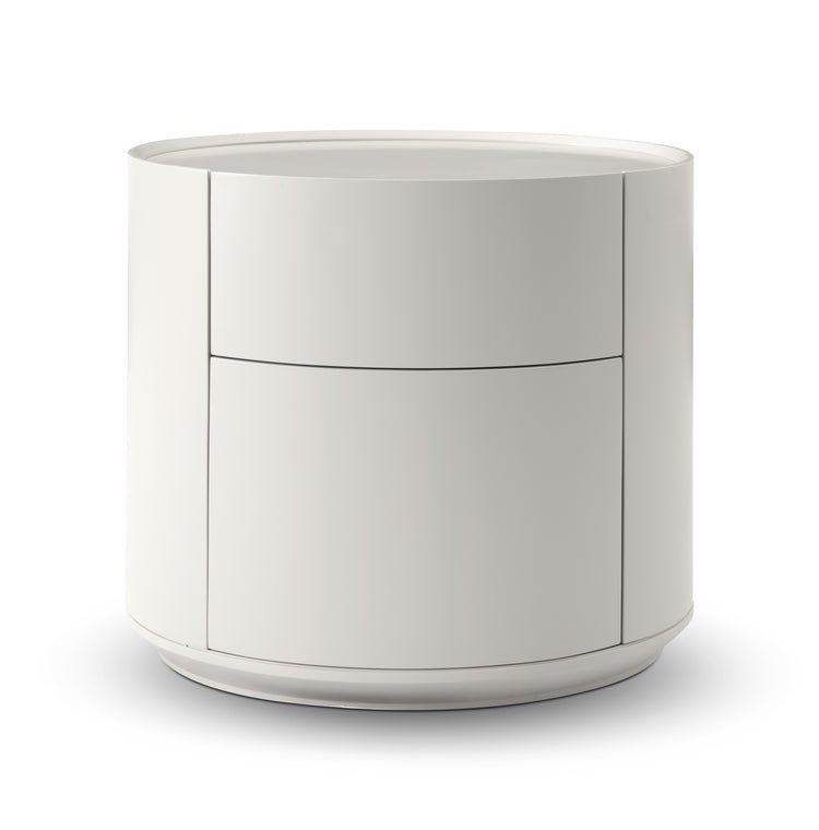 Ming Bedside Table - Matte Beige Ming Bedside Table - Matte Beige