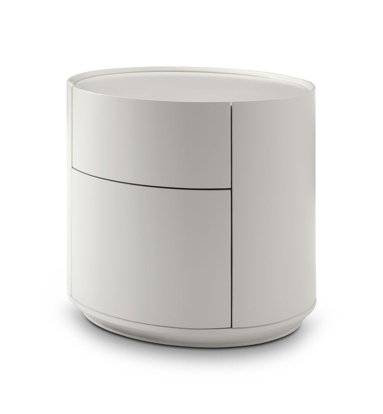 Ming Bedside Table - Matte Beige Ming Bedside Table - Matte Beige