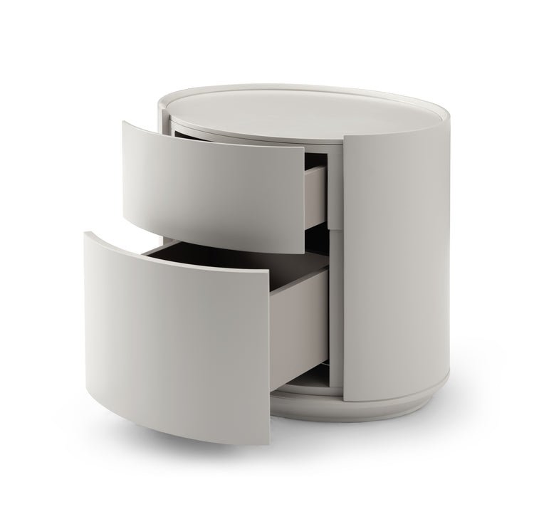 Ming Bedside Table - Matte Beige Ming Bedside Table - Matte Beige